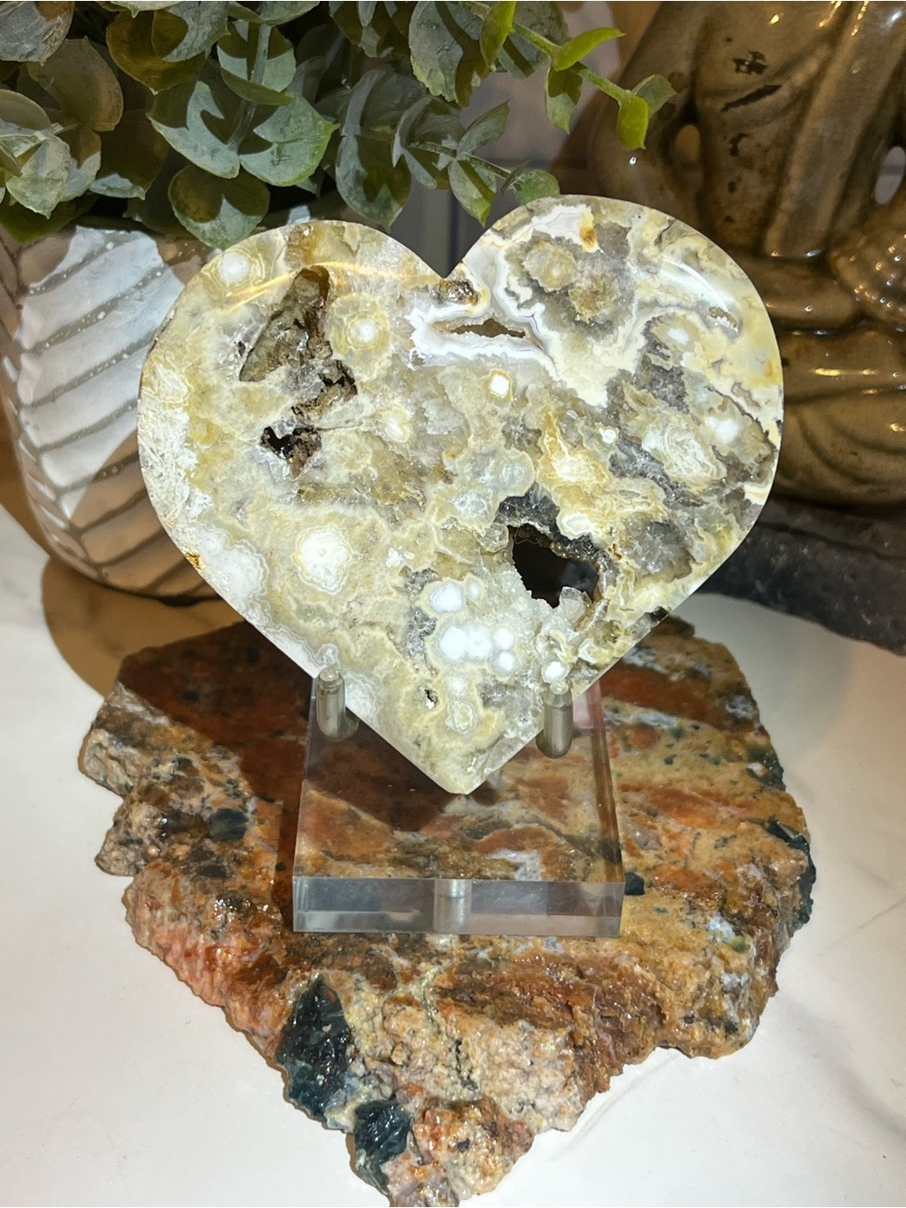 7th Vein Ocean Jasper Heart Carving